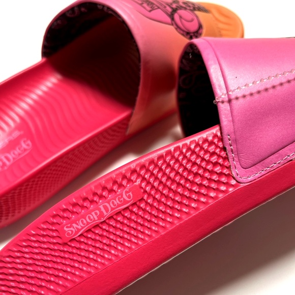 NWOB Skechers x Snoop Dogg Dr. Bombay Slide Sandals Men’s Pink Orange Monkey - Picture 5 of 9